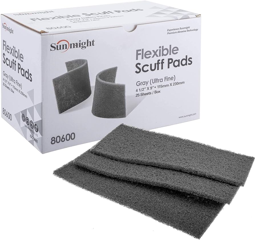 Copy of Sunmight Flex Scuff Pads 4.5" x 9" Gray Pad, 80600, 25 Pads