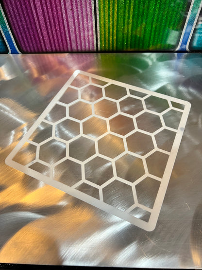 PAINTKULT AIRBRUSH STENCILS HONEYCOMB/HEXAGON, FISH SCALE, ZEBRA 3 SIZES EACH
